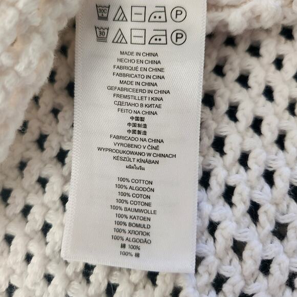 Michael Kores Women's Crochet Thick Lace Up Sweater- Sm - Picture 8 of 8